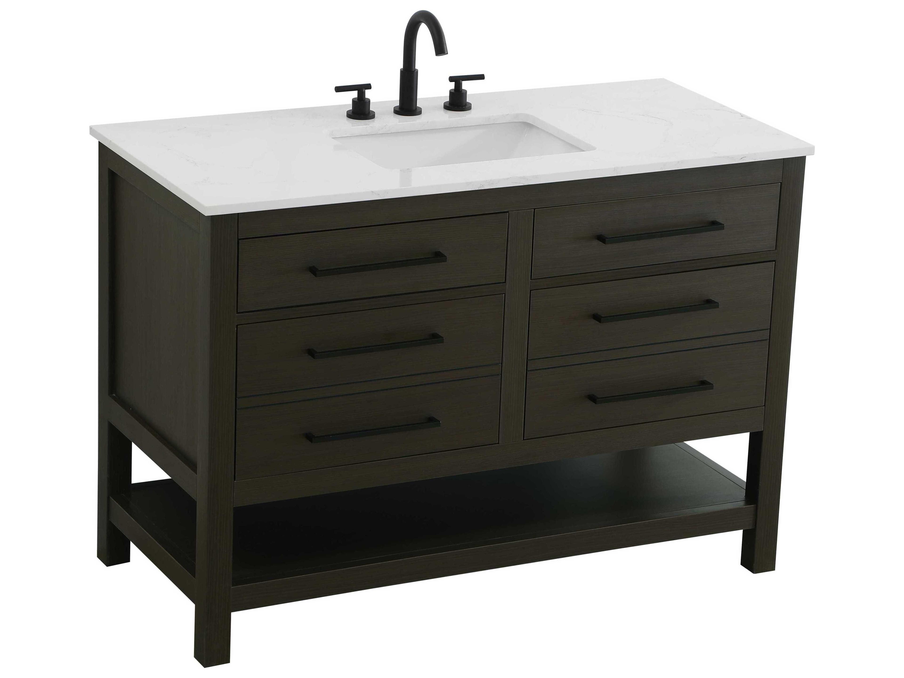 Elegant Lighting Karson Mocha Brown Vanity