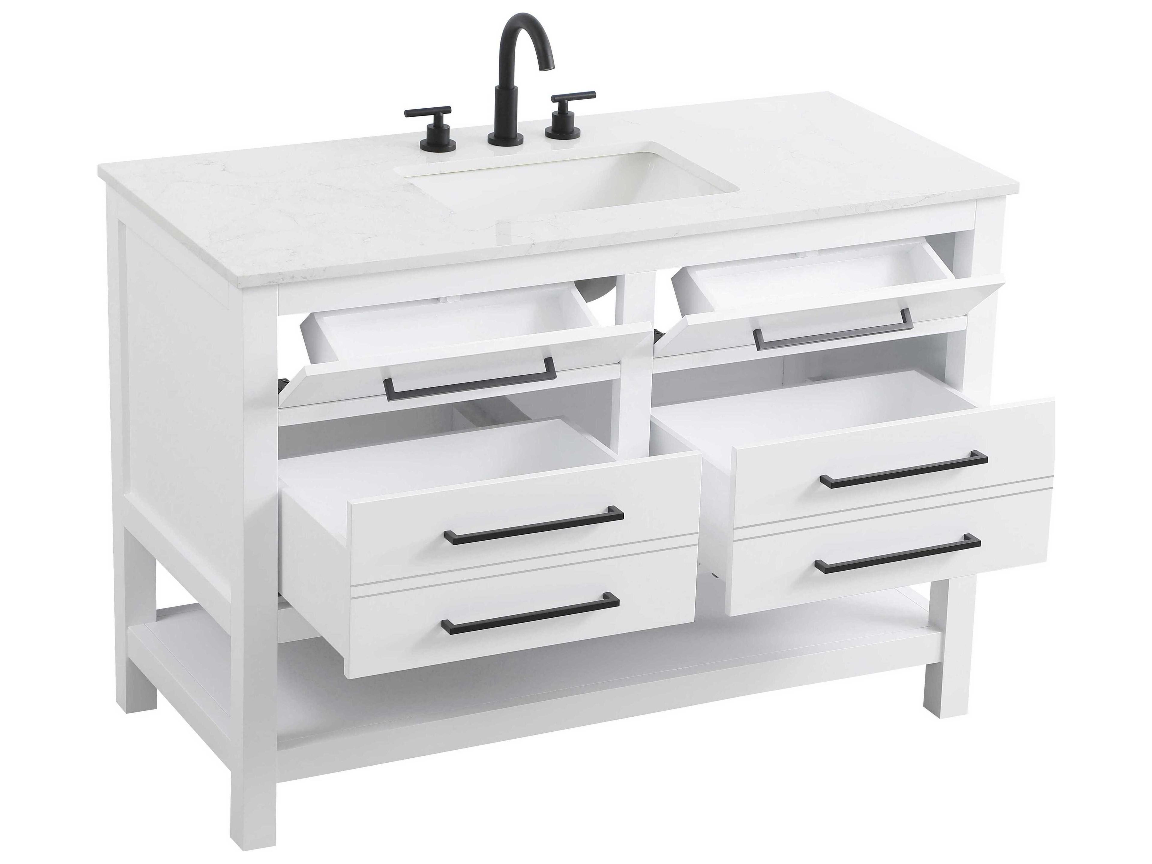 Elegant Lighting Karson White Vanity