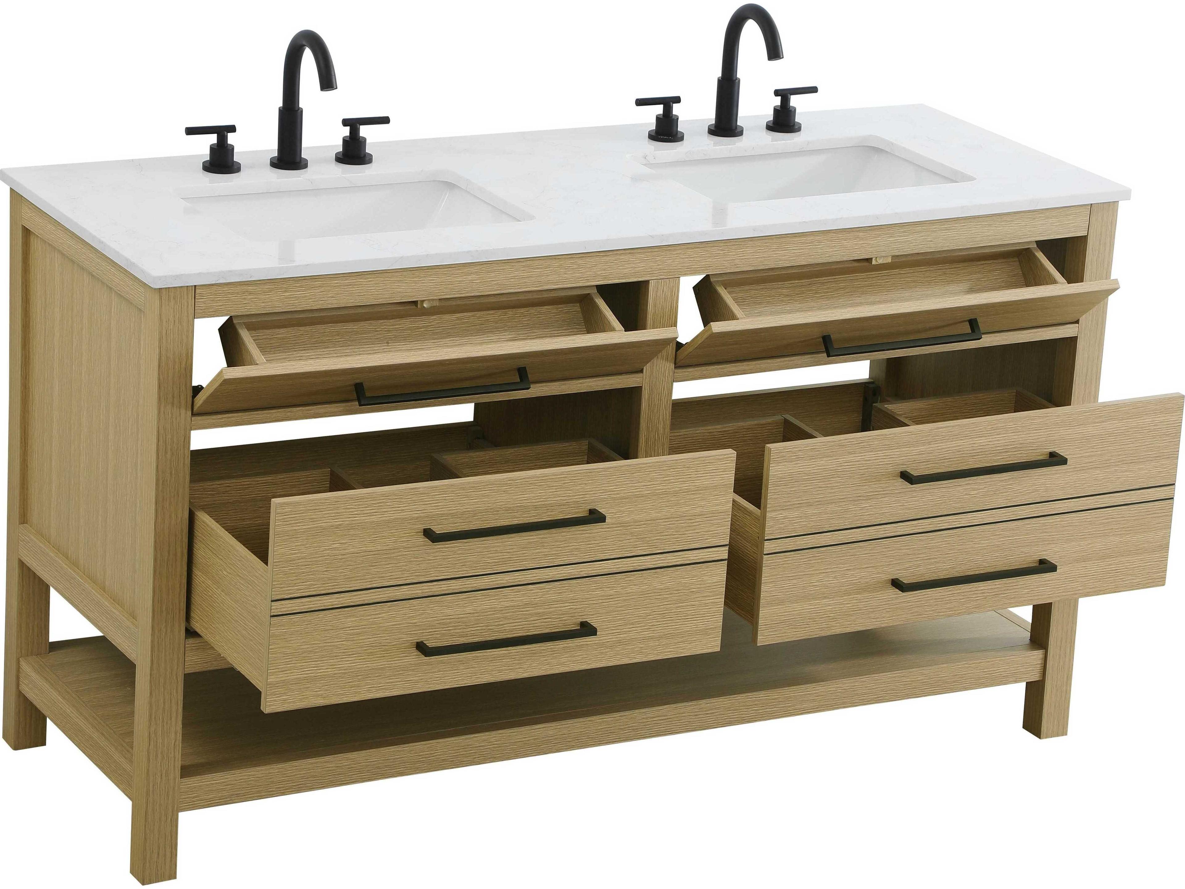 Elegant Lighting Karson Honey Brown Vanity