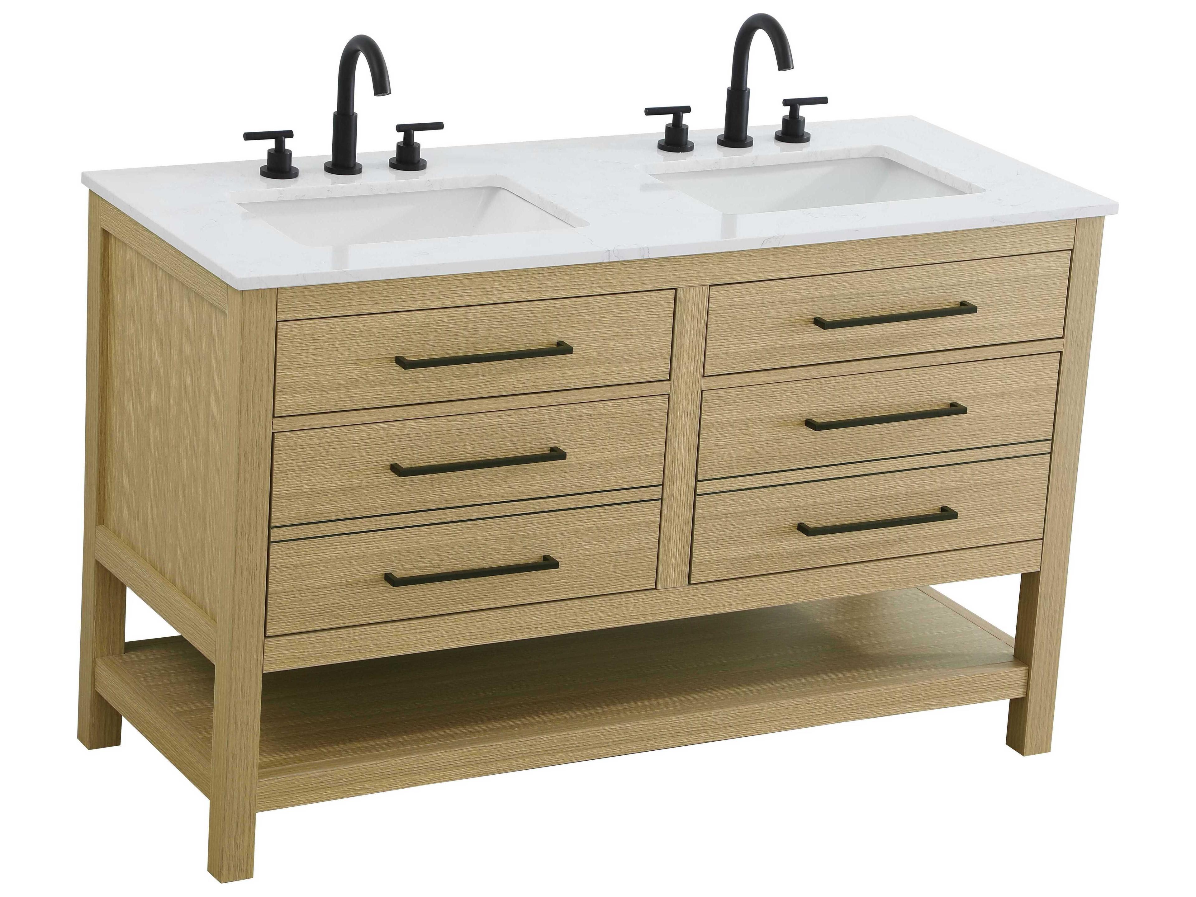 Elegant Lighting Karson Honey Brown Vanity