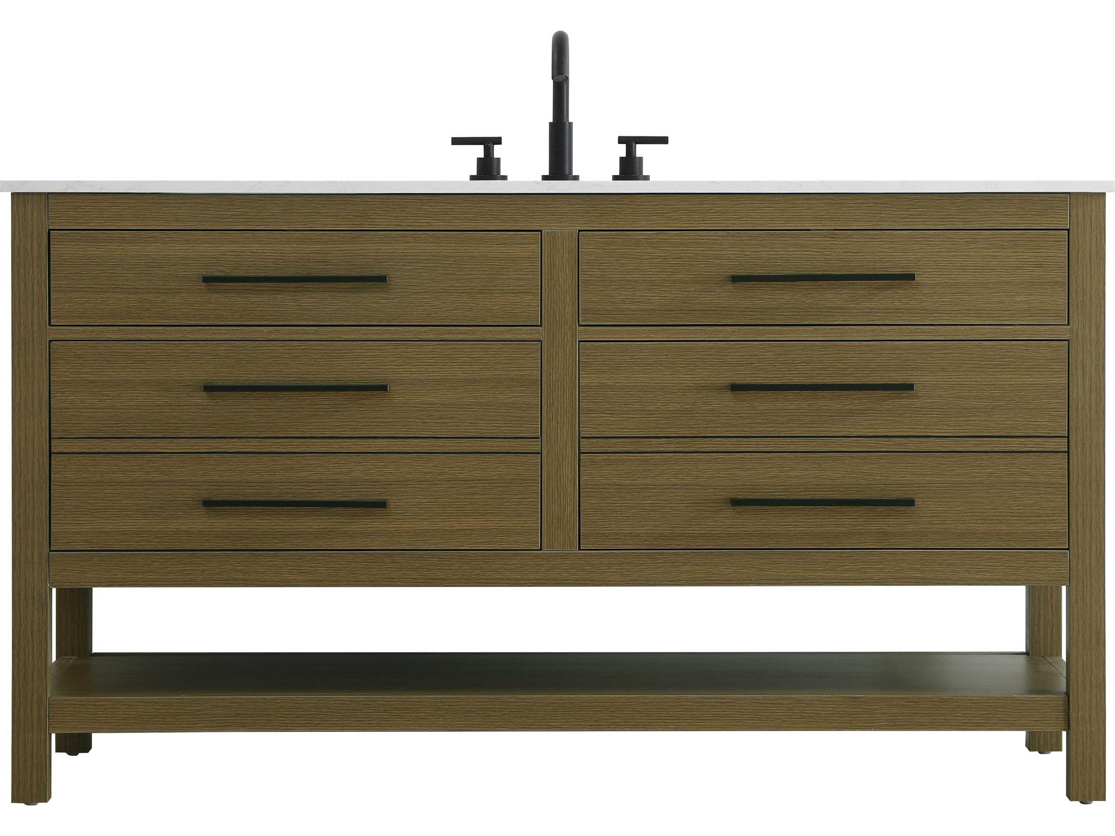 Elegant Lighting Karson Chestnut Brown Vanity