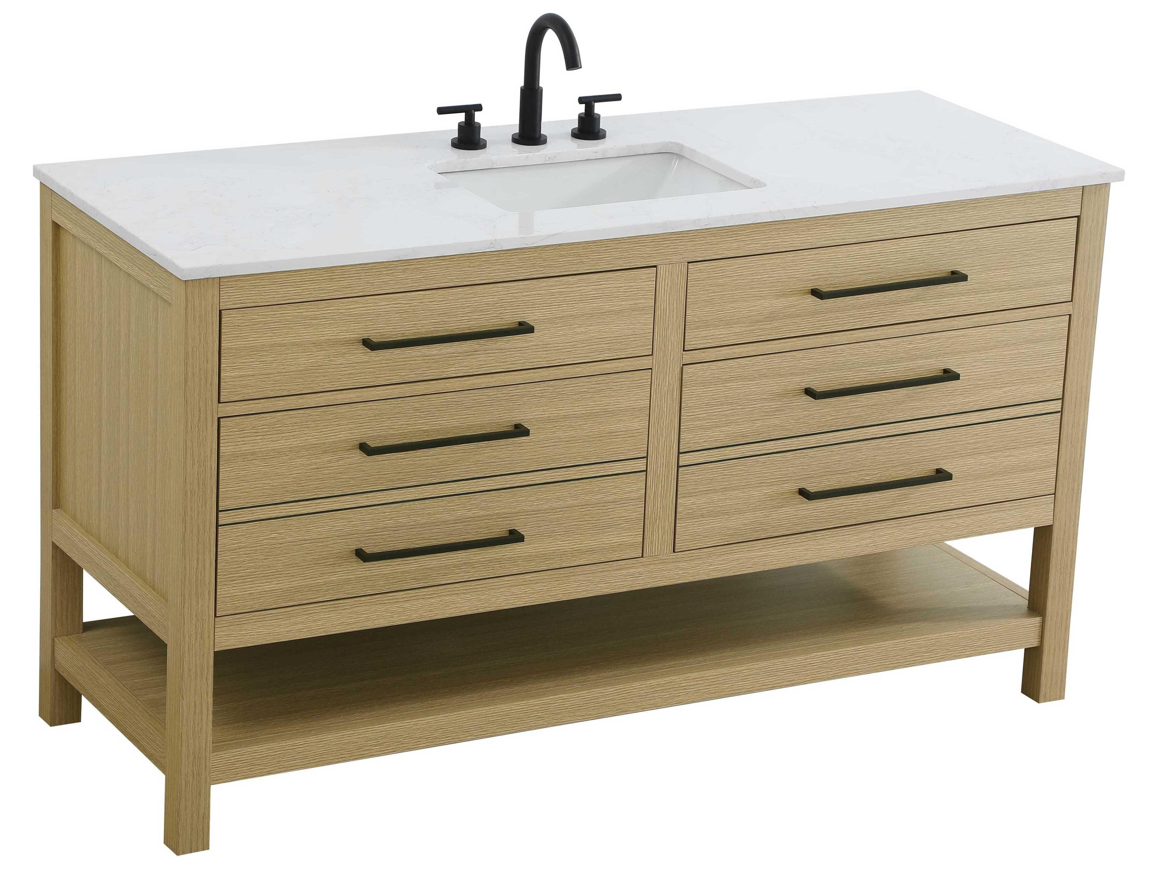 Elegant Lighting Karson Honey Brown Vanity