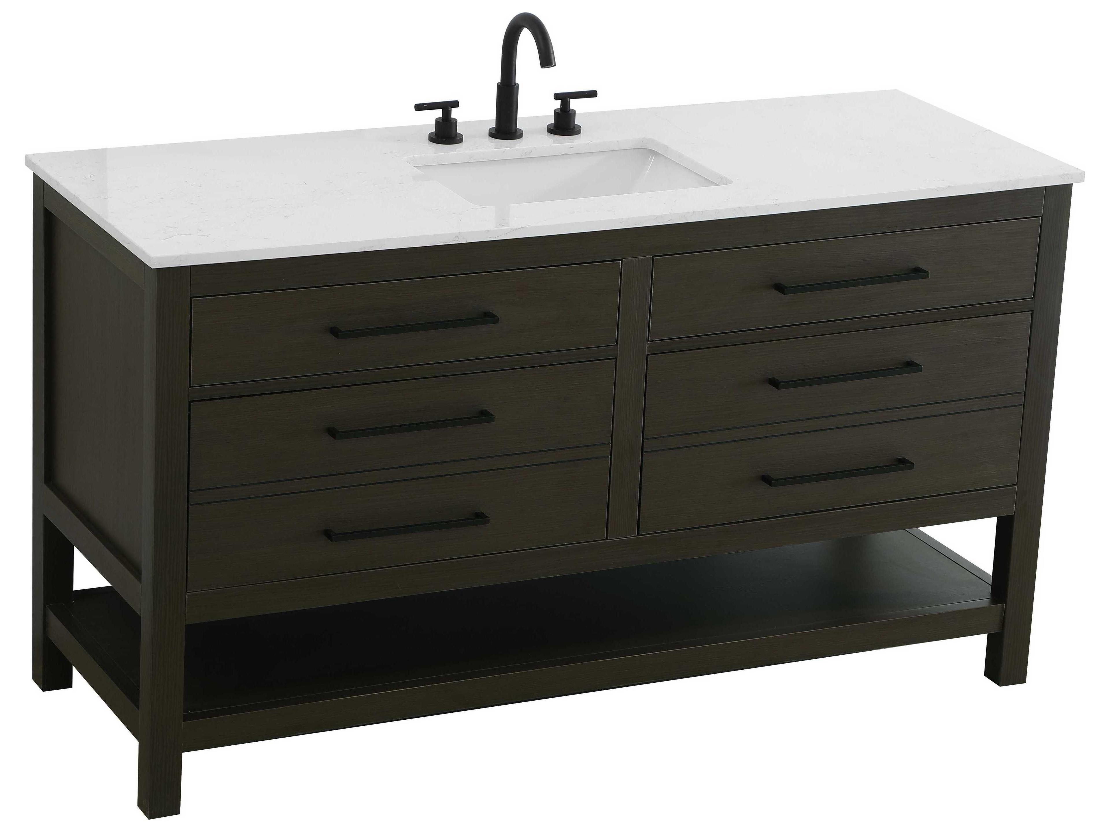 Elegant Lighting Karson Mocha Brown Vanity