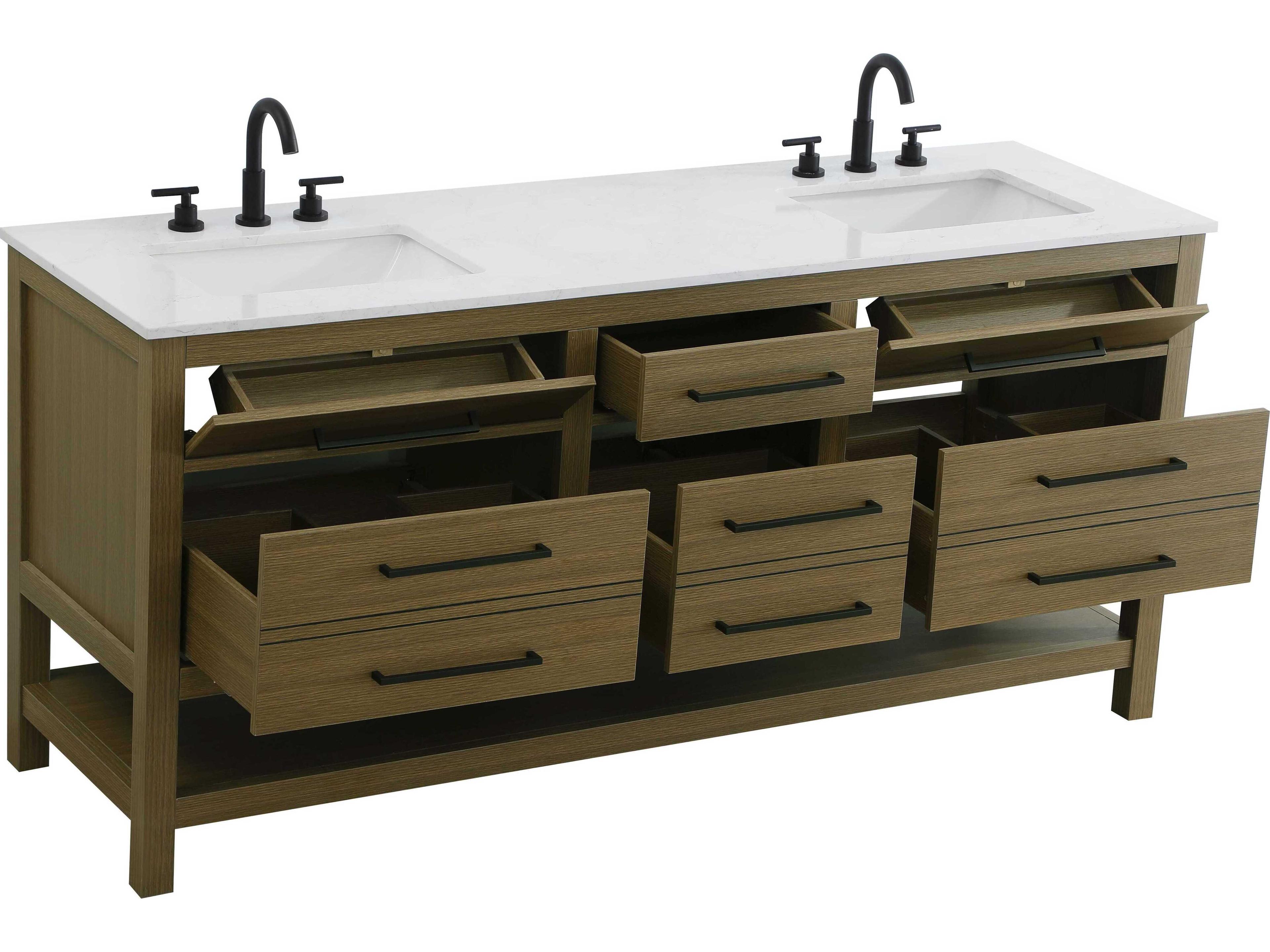 Elegant Lighting Karson Chestnut Brown Vanity