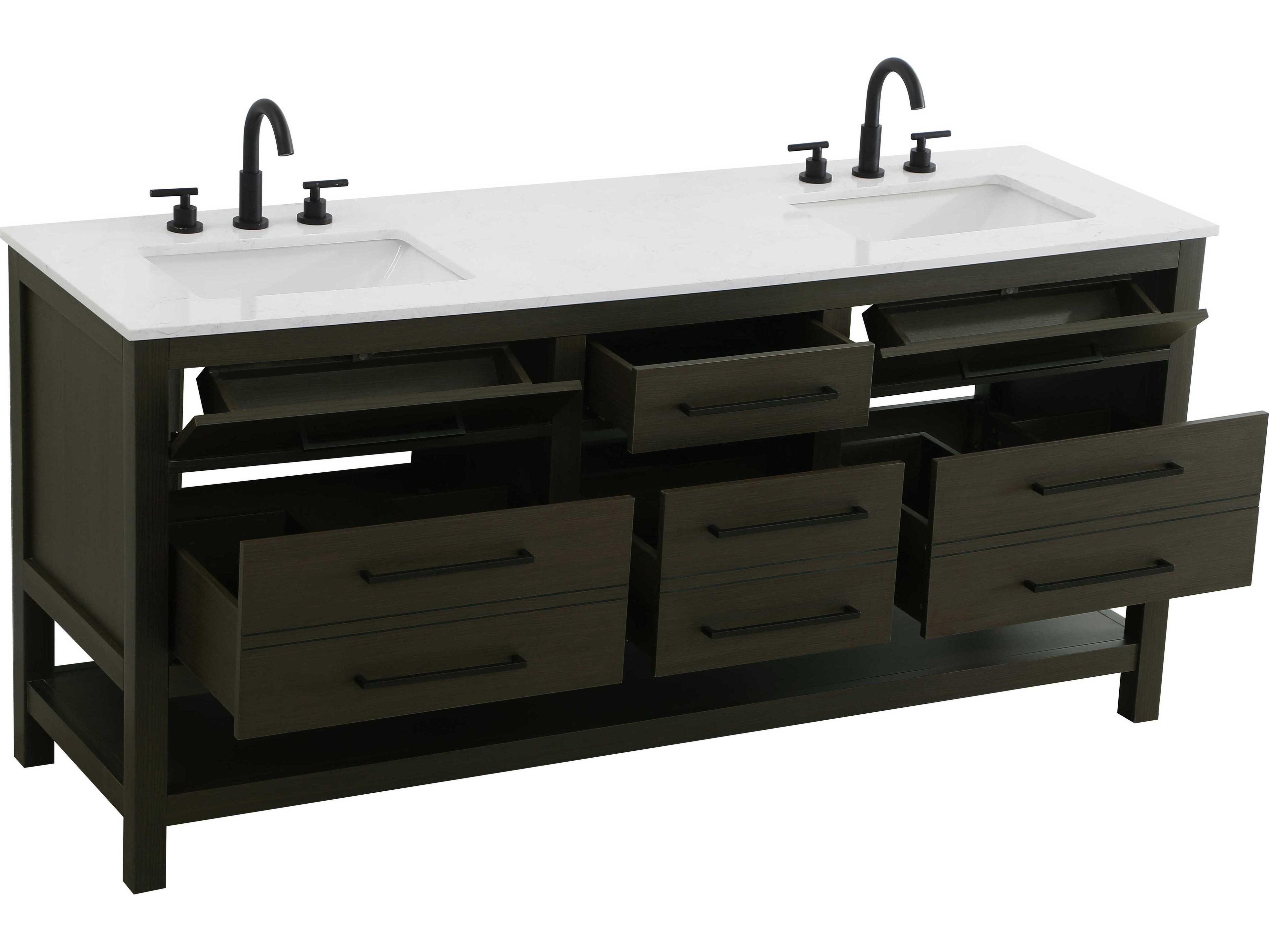 Elegant Lighting Karson Mocha Brown Vanity