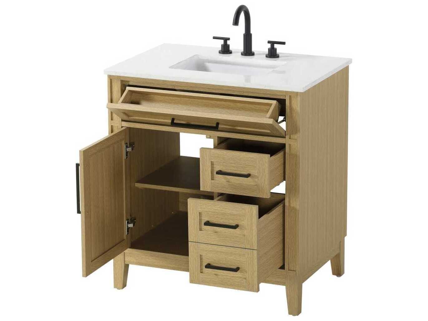 Elegant Lighting Virginia 32" Honey Brown Vanity