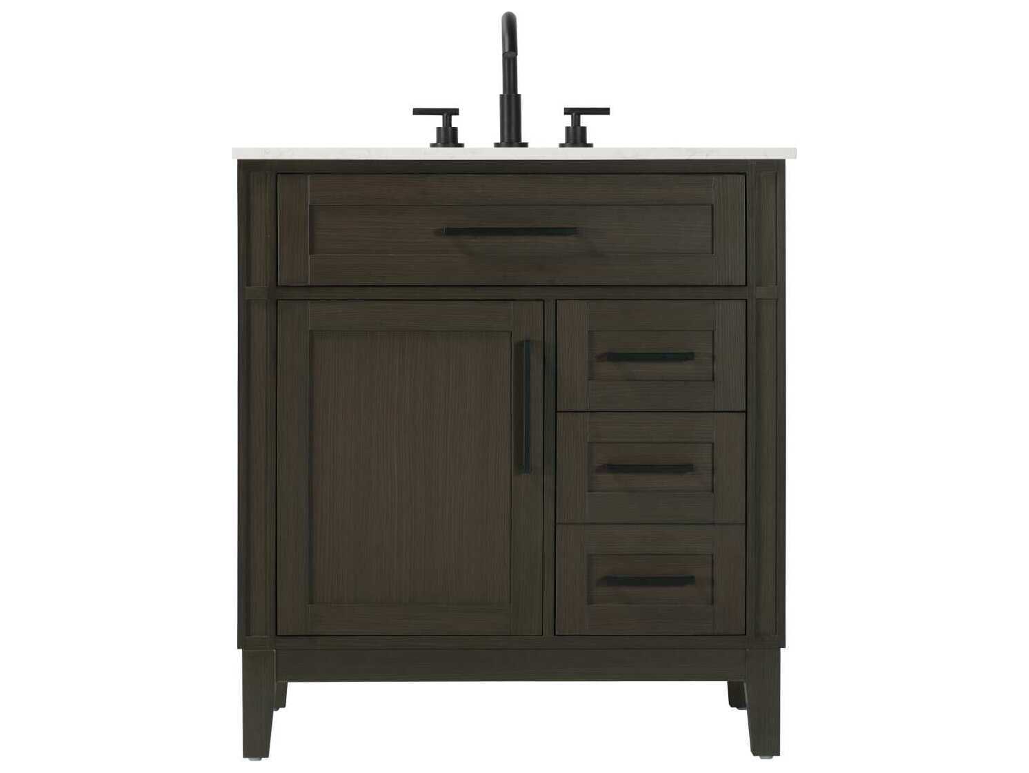Elegant Lighting Virginia 32" Mocha Brown Vanity
