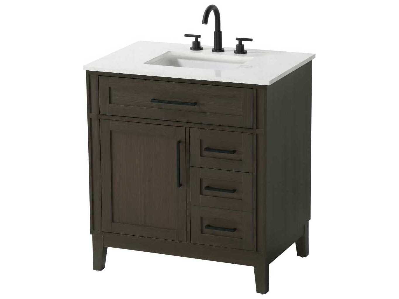 Elegant Lighting Virginia 32" Mocha Brown Vanity