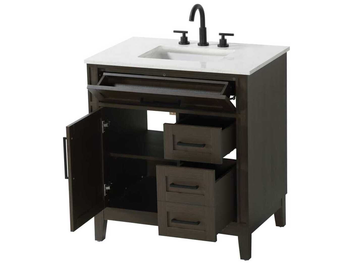 Elegant Lighting Virginia 32" Mocha Brown Vanity