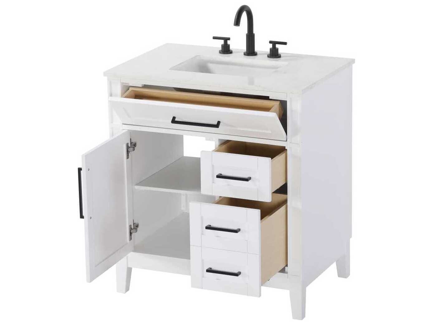 Elegant Lighting Virginia 32" White Vanity