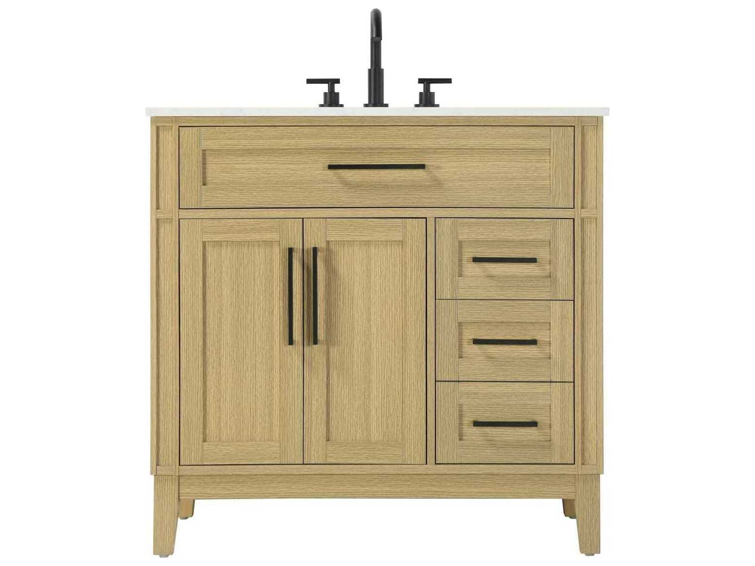 Elegant Lighting Virginia 36" Honey Brown Vanity