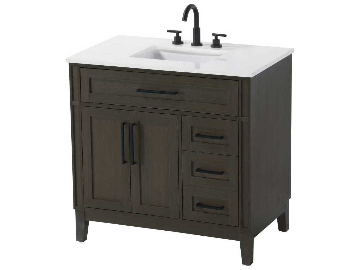 Elegant Lighting Virginia 36" Mocha Brown Vanity
