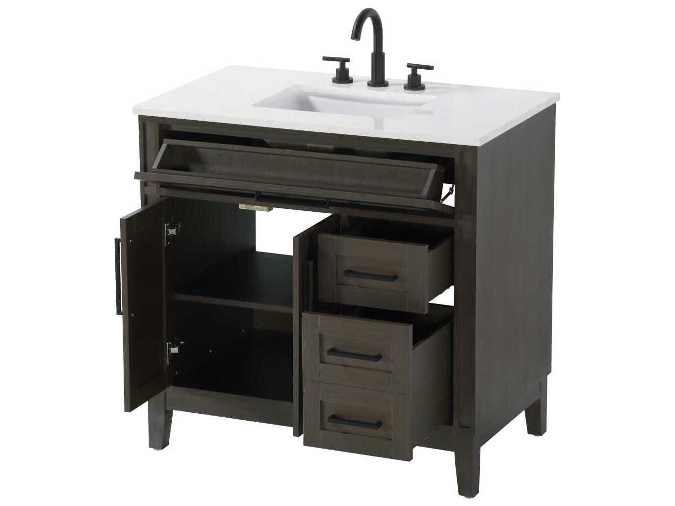 Elegant Lighting Virginia 36" Mocha Brown Vanity