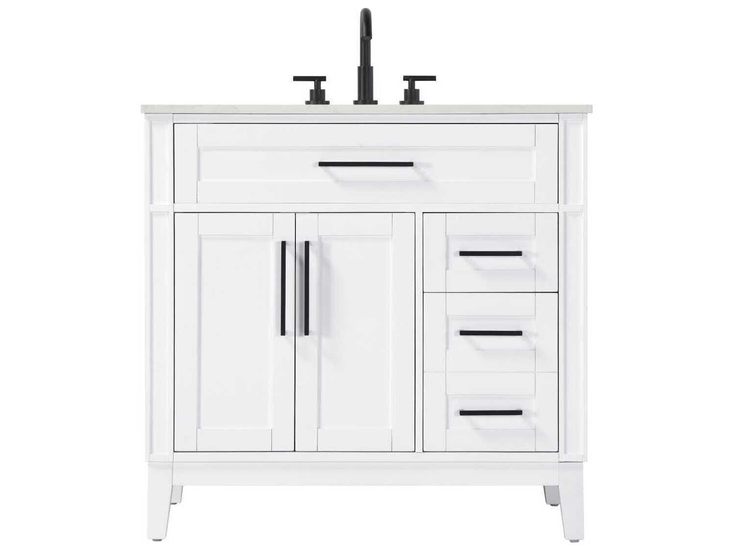 Elegant Lighting Virginia 36" White Vanity