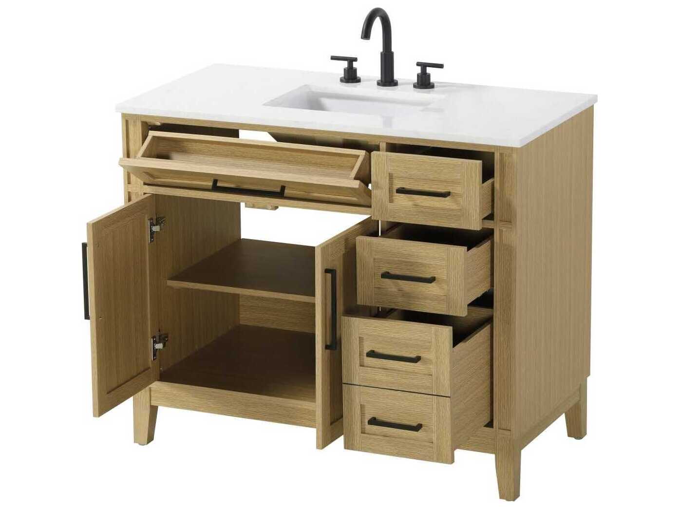 Elegant Lighting Virginia 42" Honey Brown Vanity