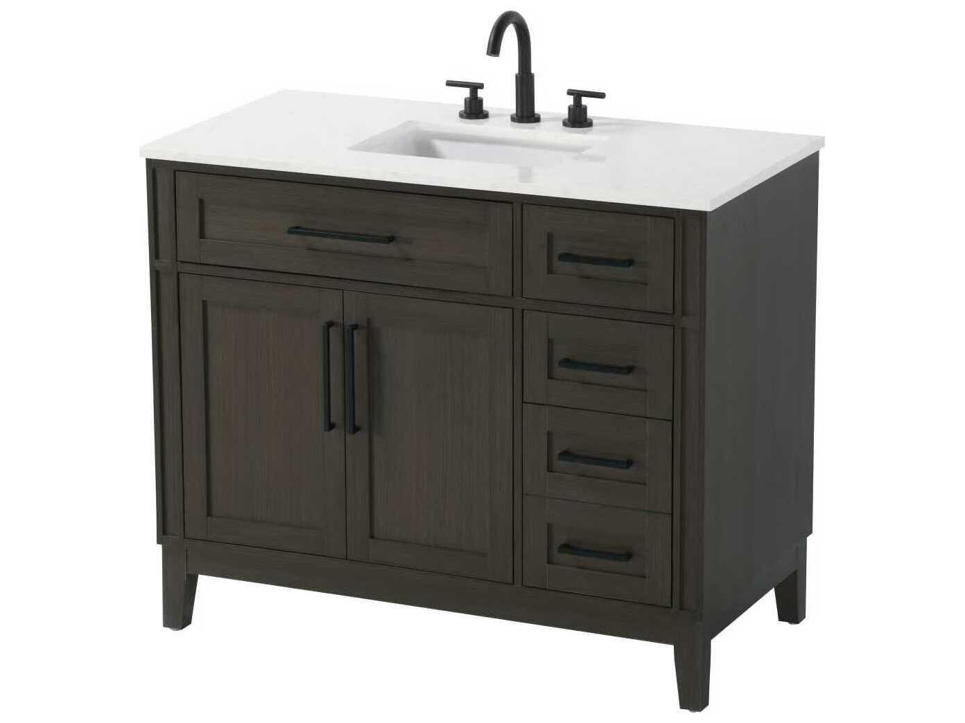 Elegant Lighting Virginia 42" Mocha Brown Vanity