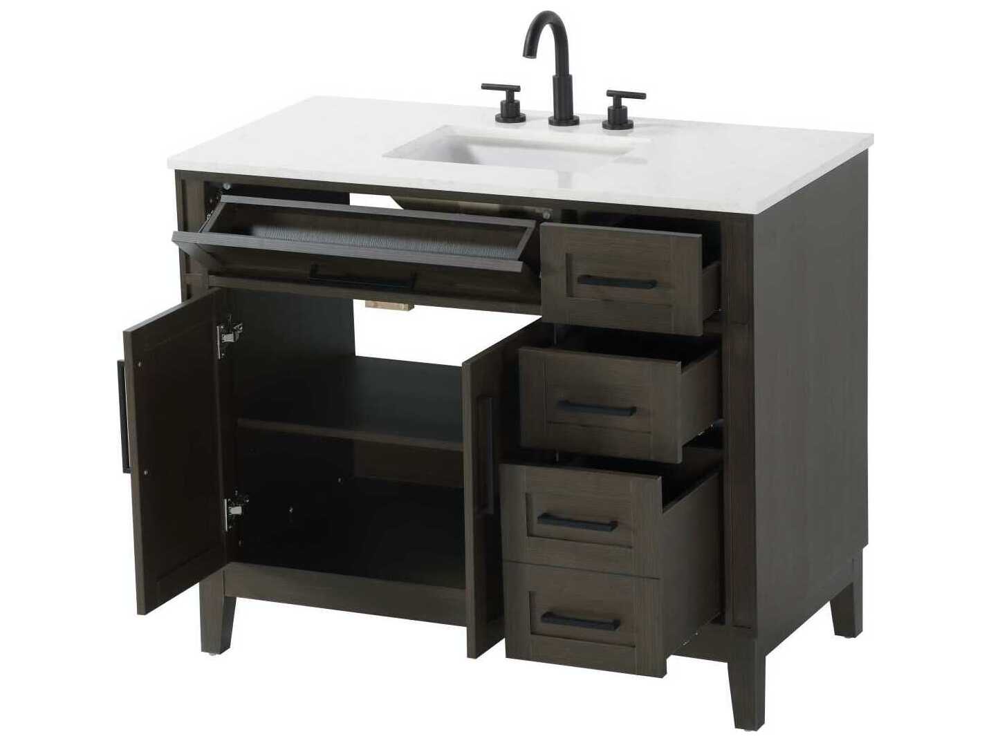 Elegant Lighting Virginia 42" Mocha Brown Vanity