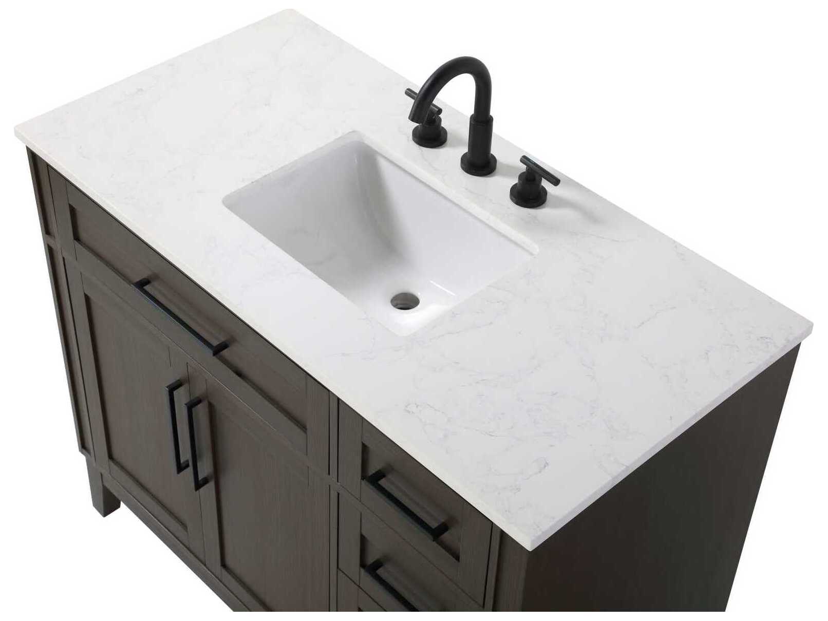 Elegant Lighting Virginia 42" Mocha Brown Vanity