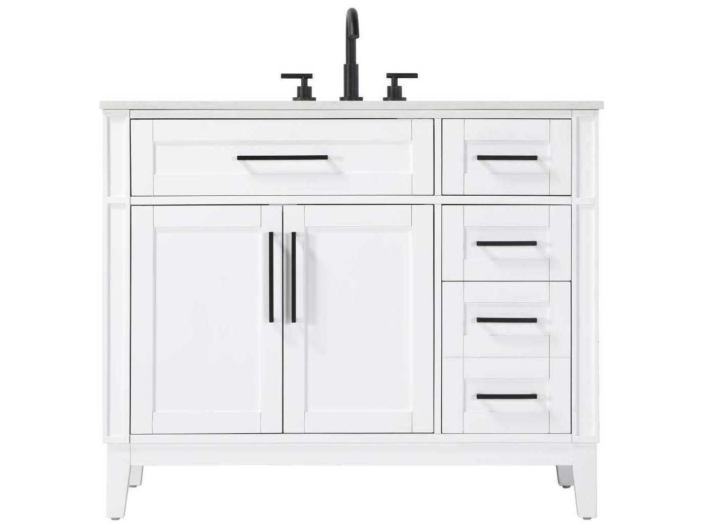 Elegant Lighting Virginia 42" White Vanity
