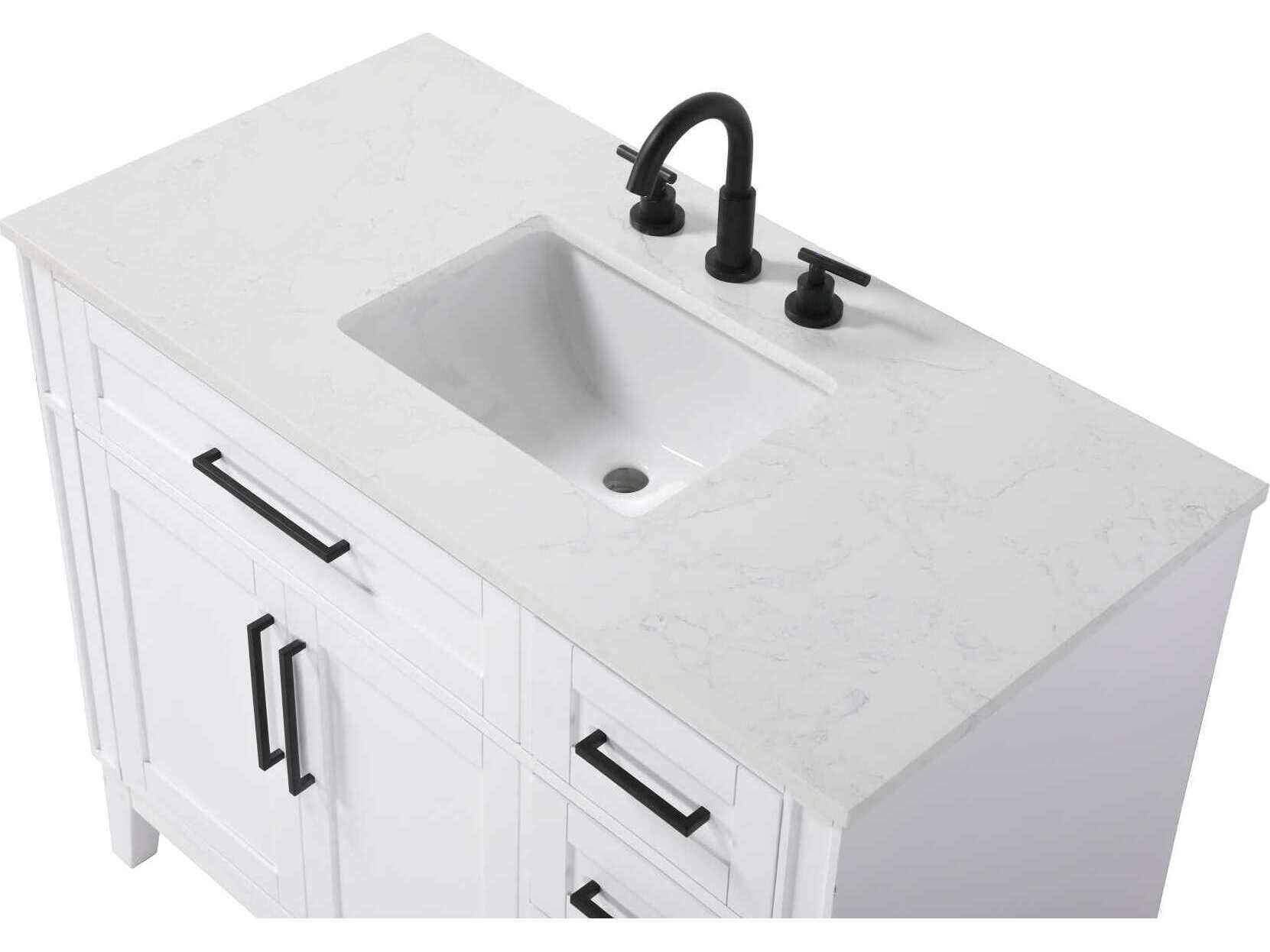 Elegant Lighting Virginia 42" White Vanity