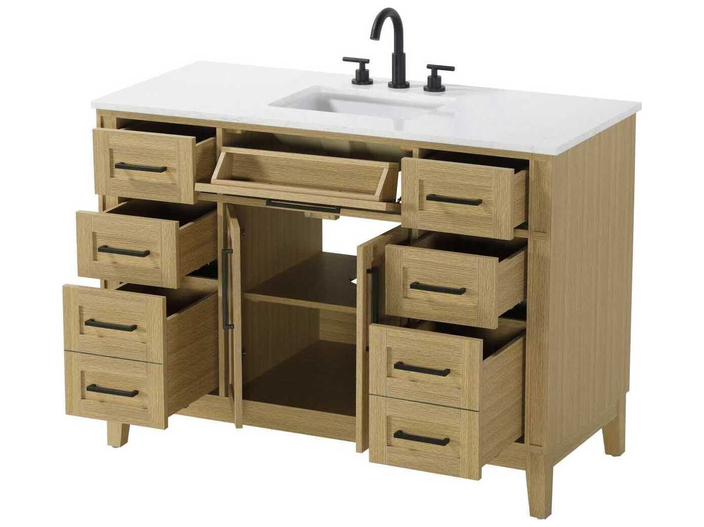 Elegant Lighting Virginia 48" Honey Brown Vanity