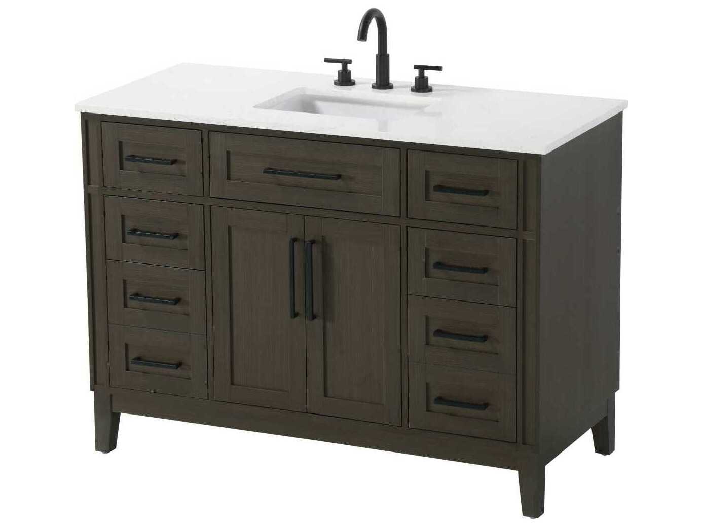 Elegant Lighting Virginia 48" Mocha Brown Vanity