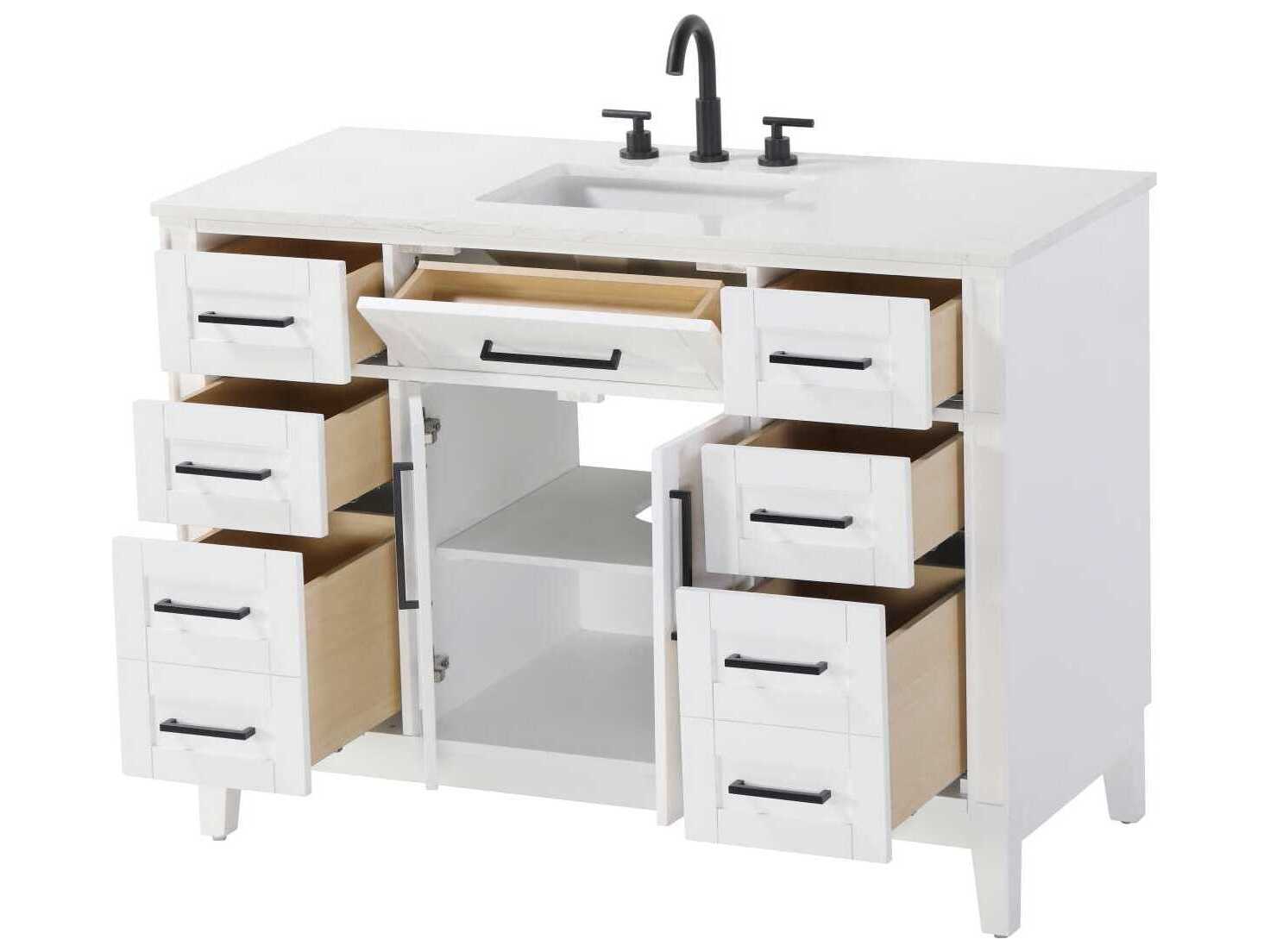 Elegant Lighting Virginia 48" White Vanity