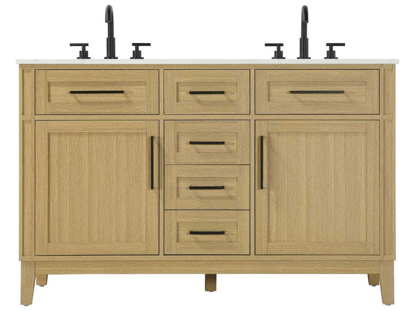 Elegant Lighting Virginia 54" Honey Brown Vanity