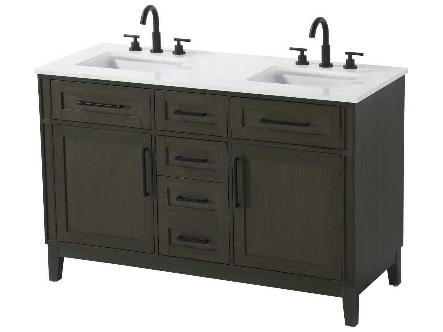 Elegant Lighting Virginia 54" Mocha Brown Vanity