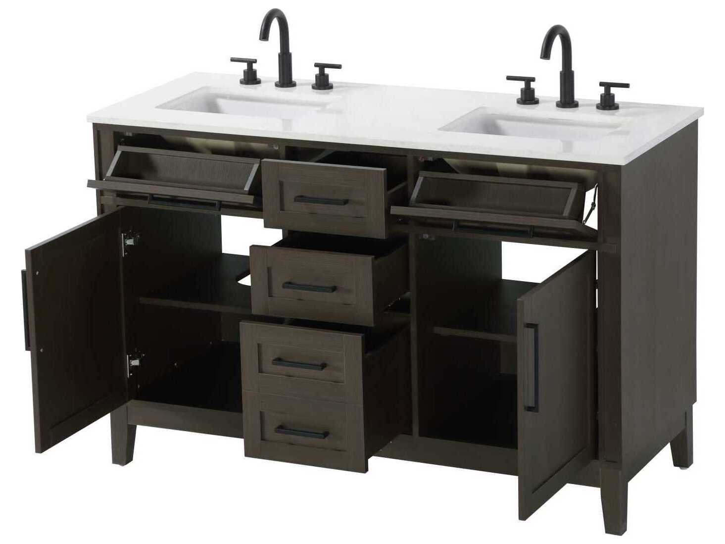 Elegant Lighting Virginia 54" Mocha Brown Vanity