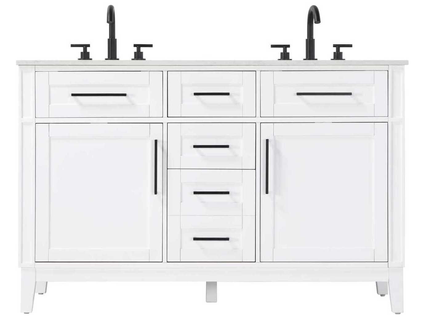Elegant Lighting Virginia 54" White Vanity