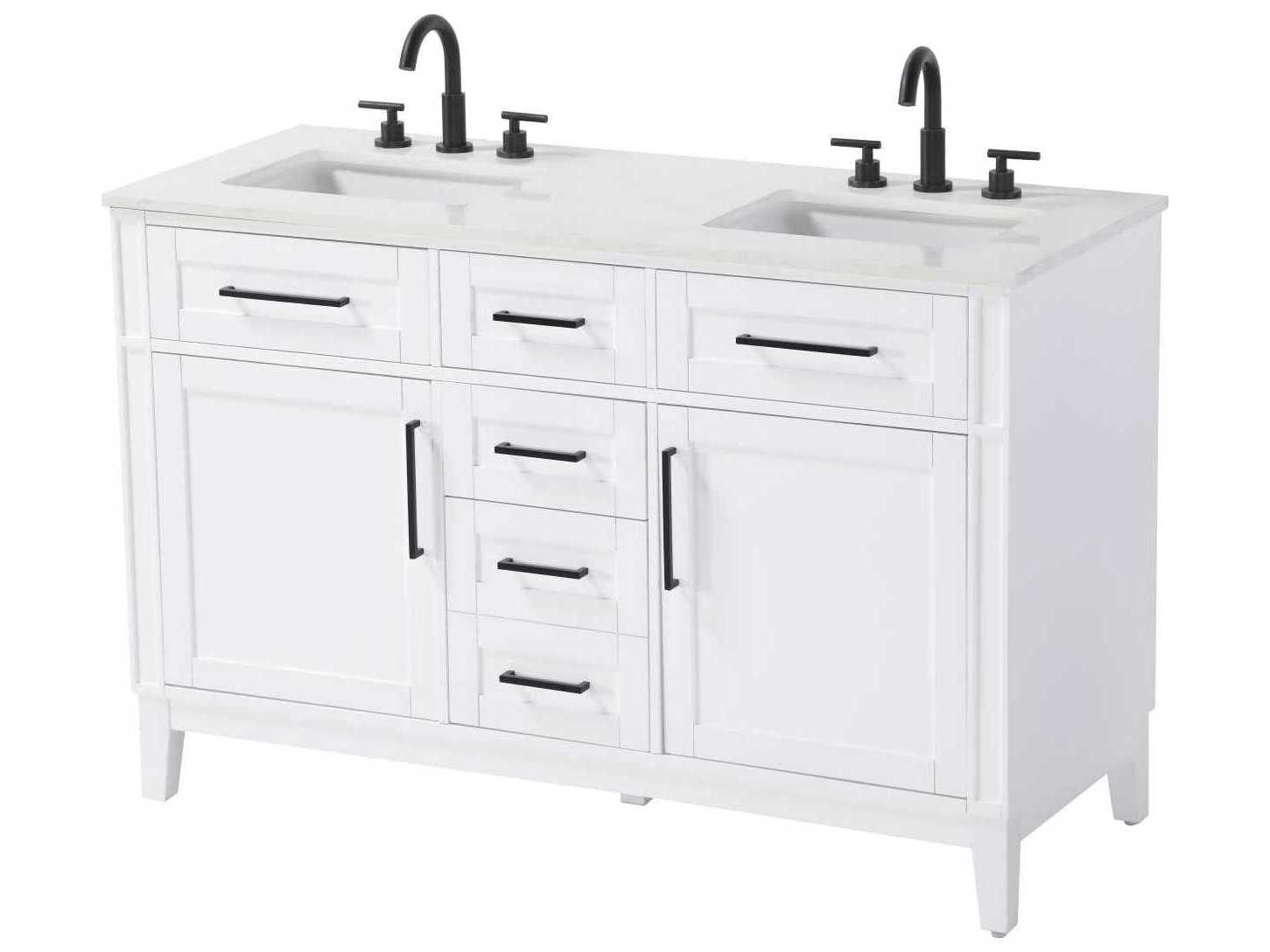 Elegant Lighting Virginia 54" White Vanity