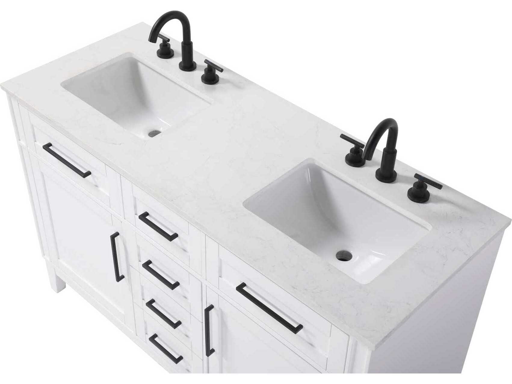 Elegant Lighting Virginia 54" White Vanity