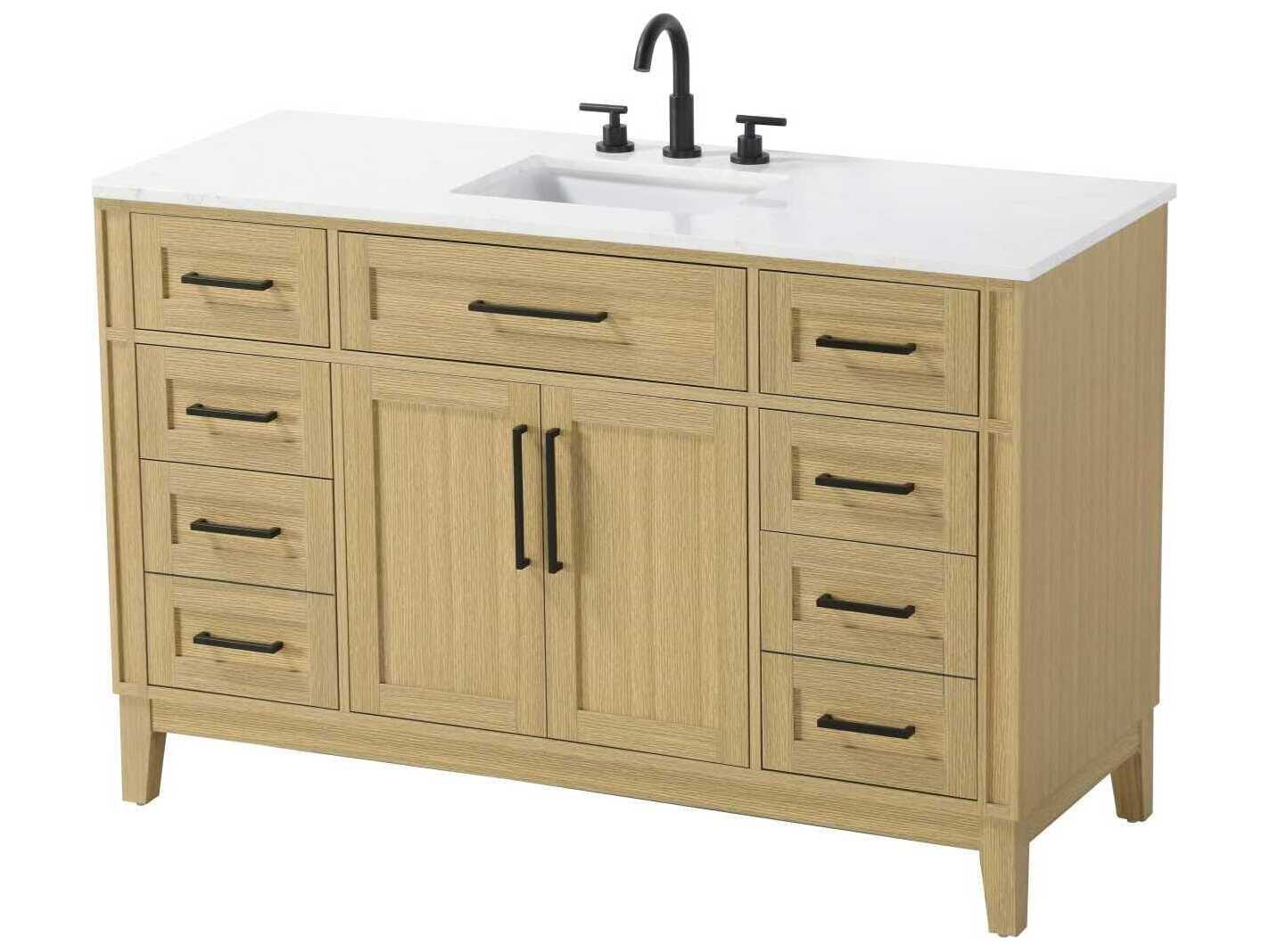 Elegant Lighting Virginia 54" Honey Brown Vanity