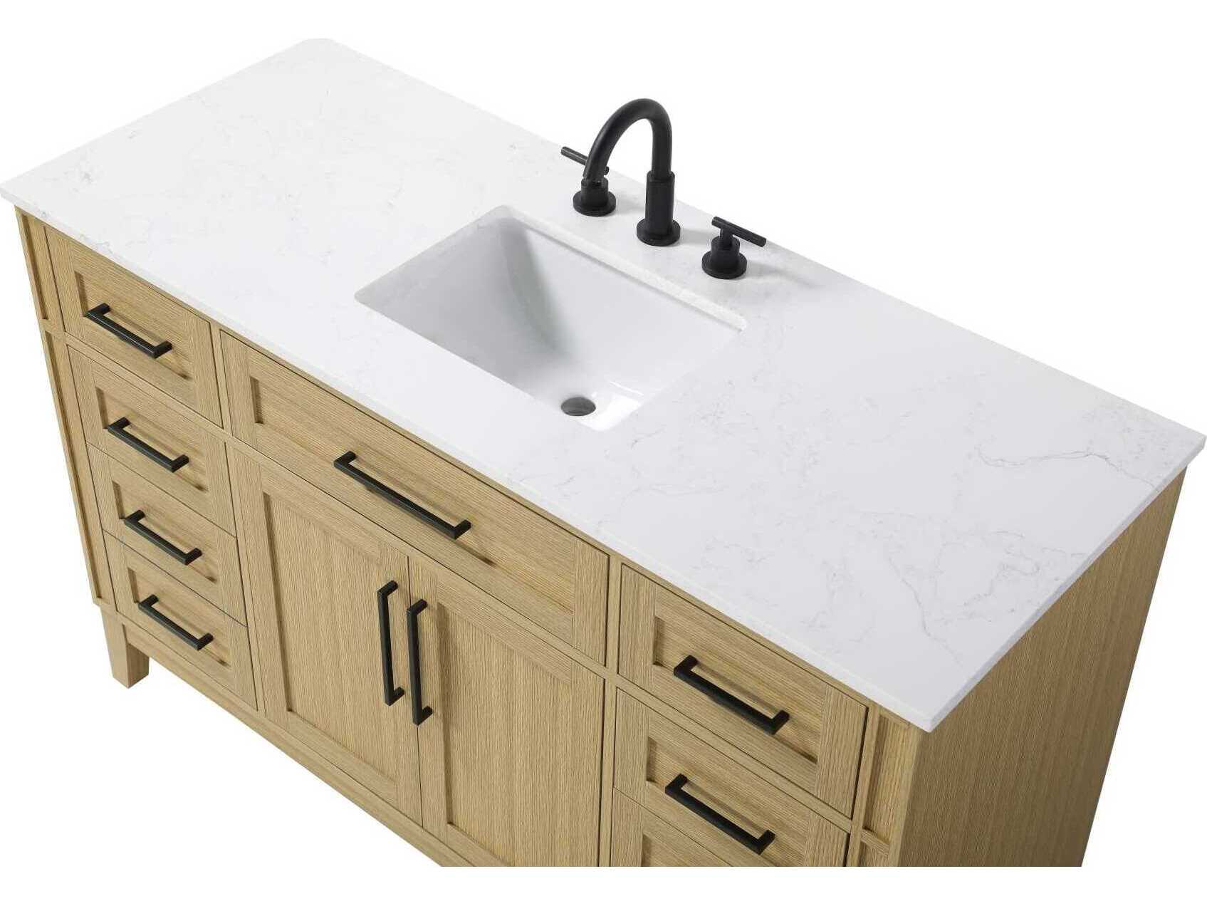 Elegant Lighting Virginia 54" Honey Brown Vanity