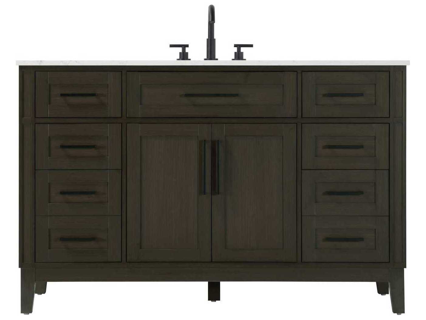 Elegant Lighting Virginia 54" Mocha Brown Vanity