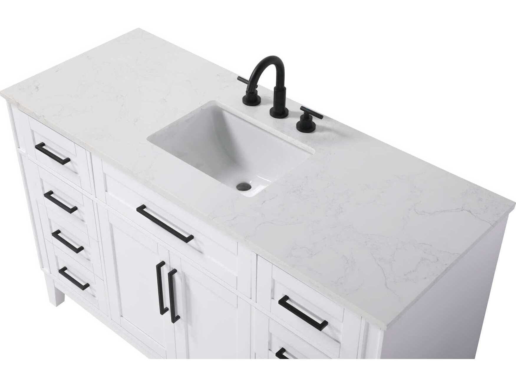 Elegant Lighting Virginia 54" White Vanity
