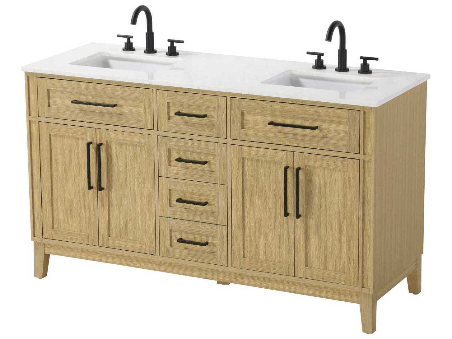 Elegant Lighting Virginia 60" Honey Brown Vanity