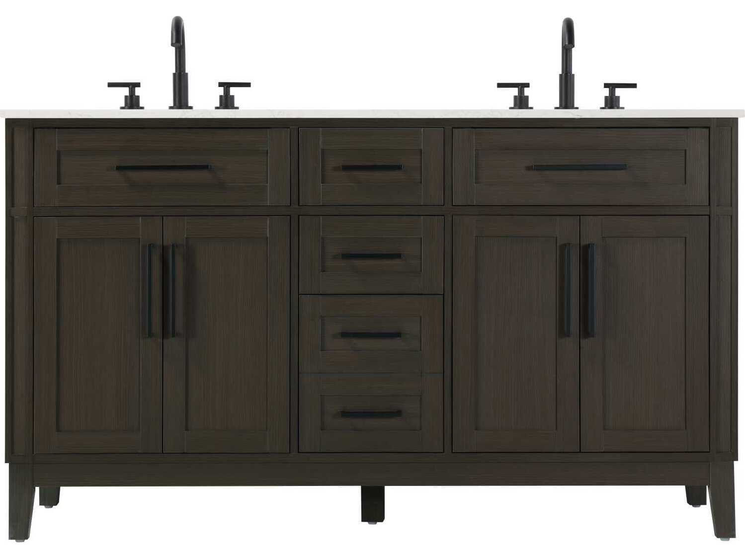 Elegant Lighting Virginia 60" Mocha Brown Vanity