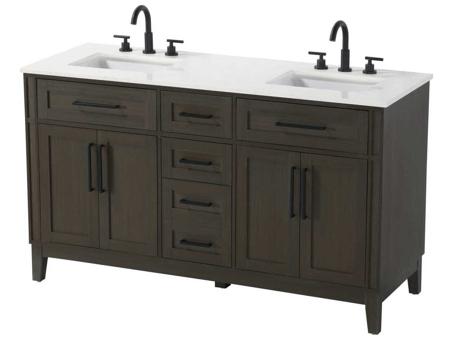 Elegant Lighting Virginia 60" Mocha Brown Vanity