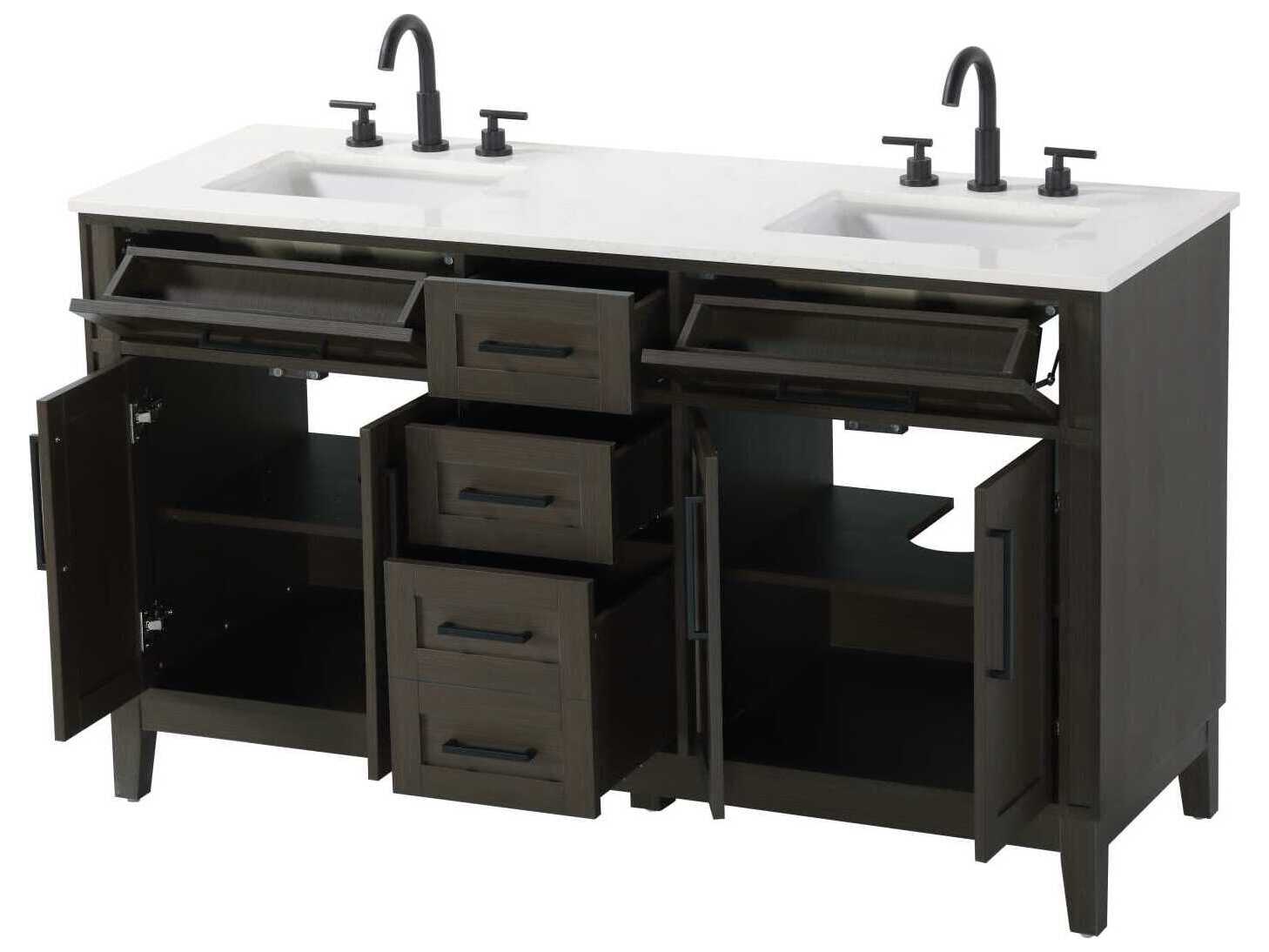 Elegant Lighting Virginia 60" Mocha Brown Vanity