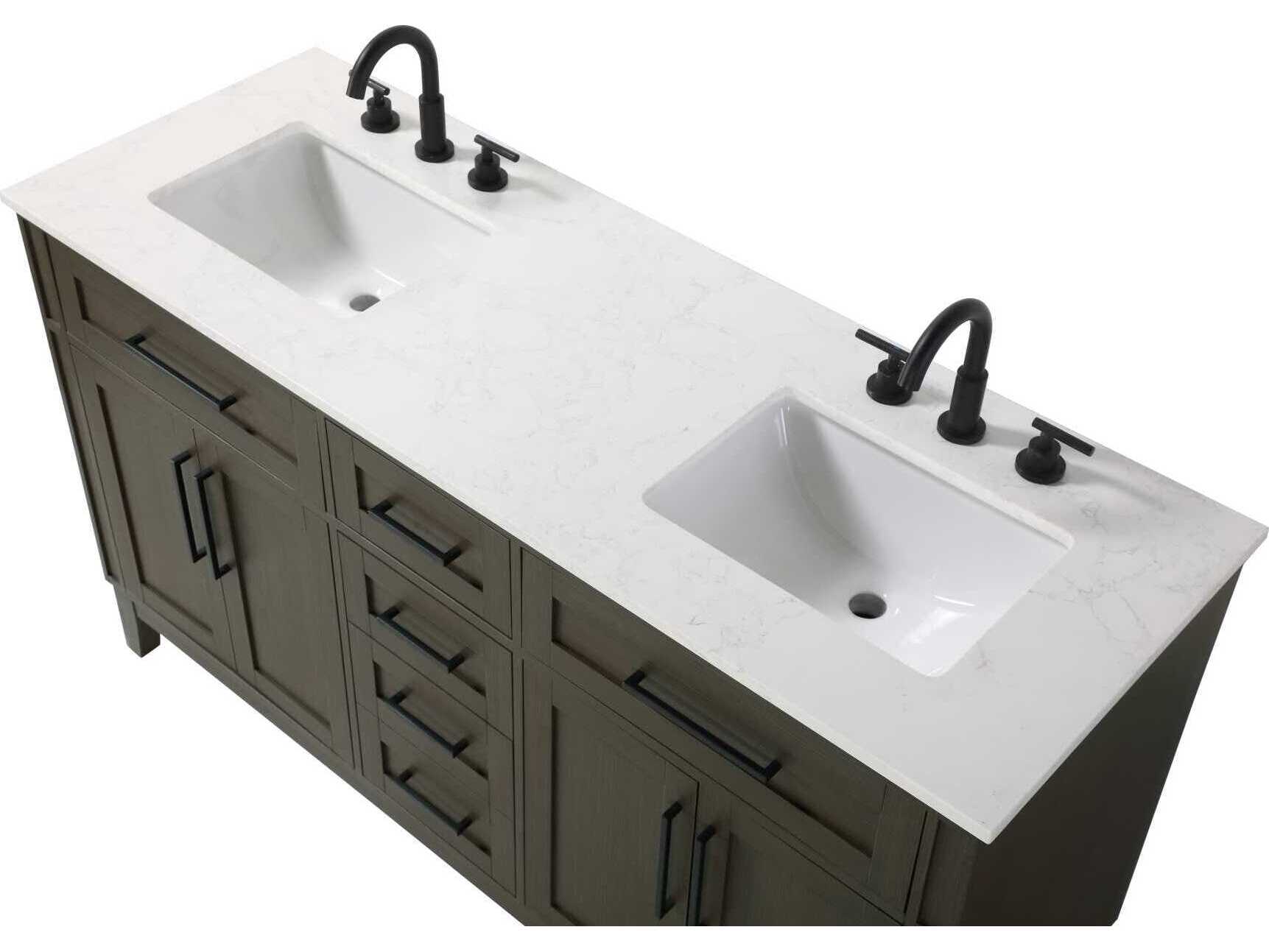 Elegant Lighting Virginia 60" Mocha Brown Vanity