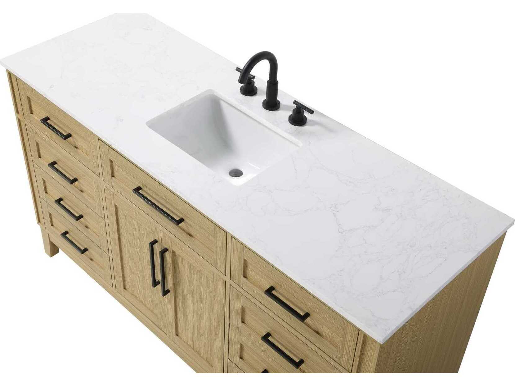 Elegant Lighting Virginia 60" Honey Brown Vanity