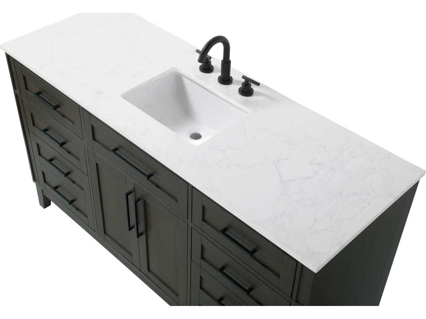 Elegant Lighting Virginia 60" Mocha Brown Vanity