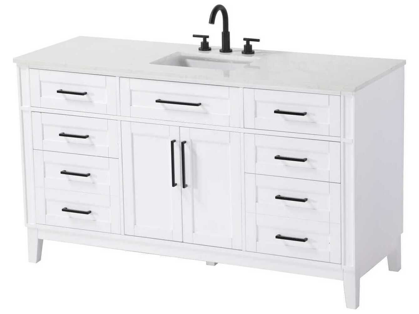 Elegant Lighting Virginia 60" White Vanity