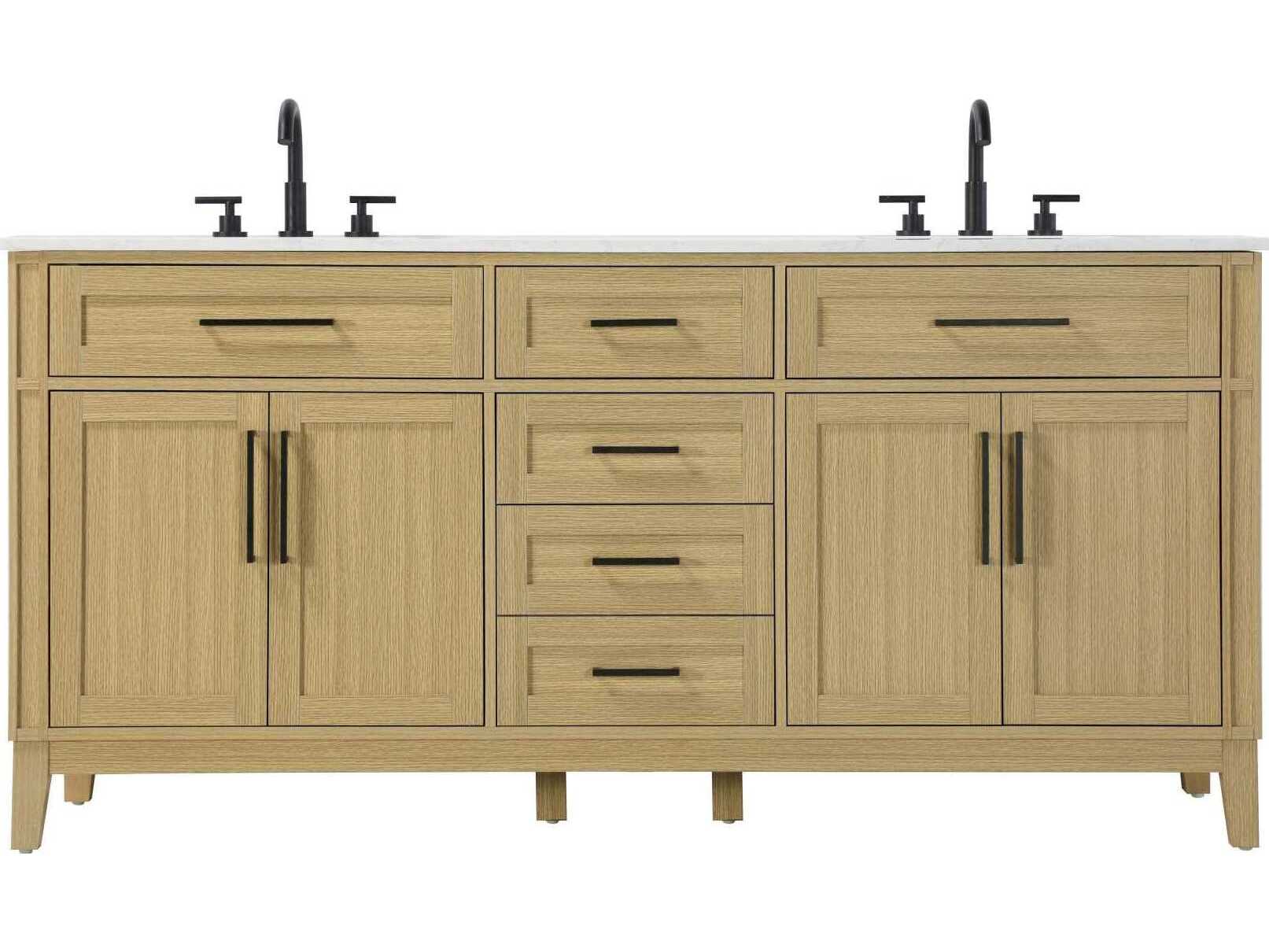 Elegant Lighting Virginia 72" Honey Brown Vanity