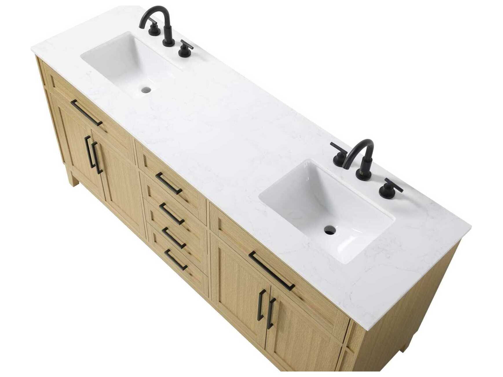 Elegant Lighting Virginia 72" Honey Brown Vanity