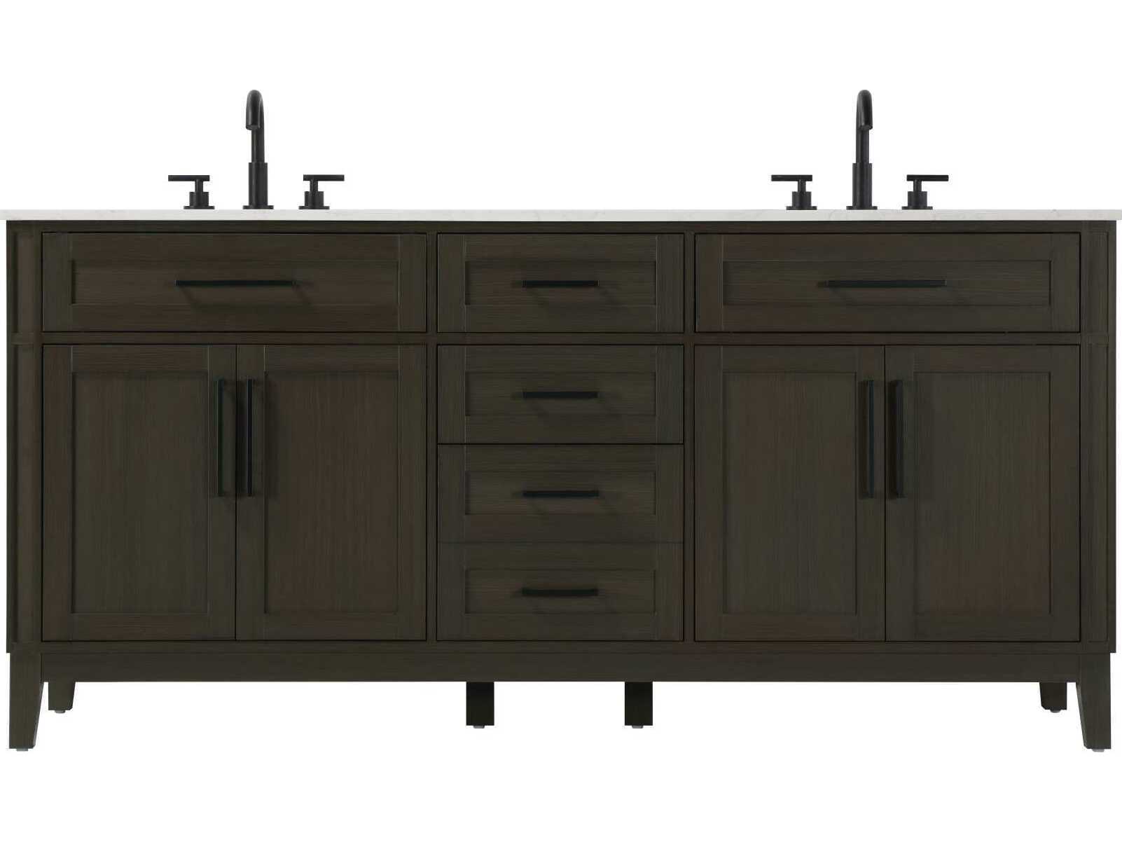 Elegant Lighting Virginia 72" Mocha Brown Vanity