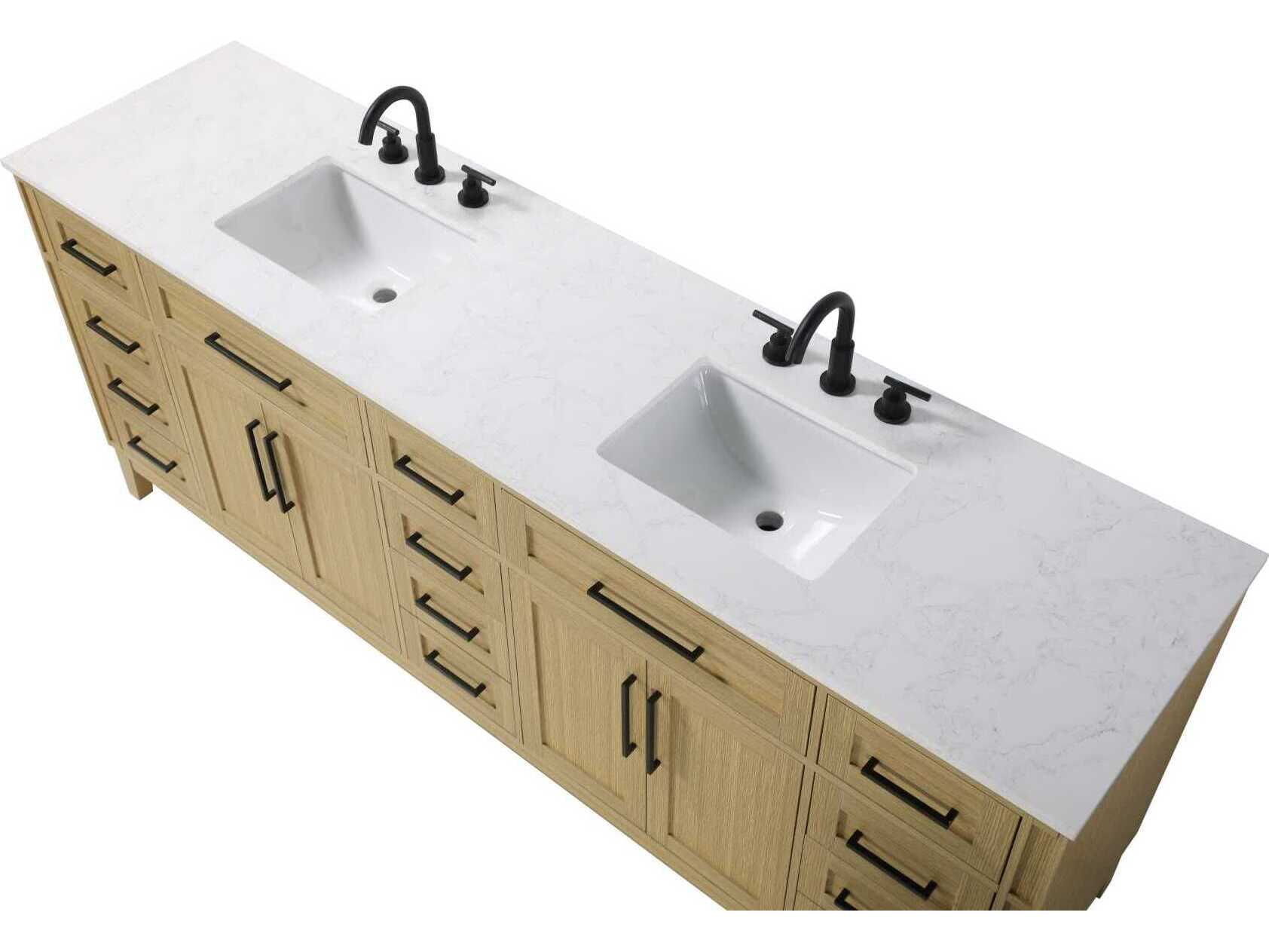 Elegant Lighting Virginia 84" Honey Brown Vanity