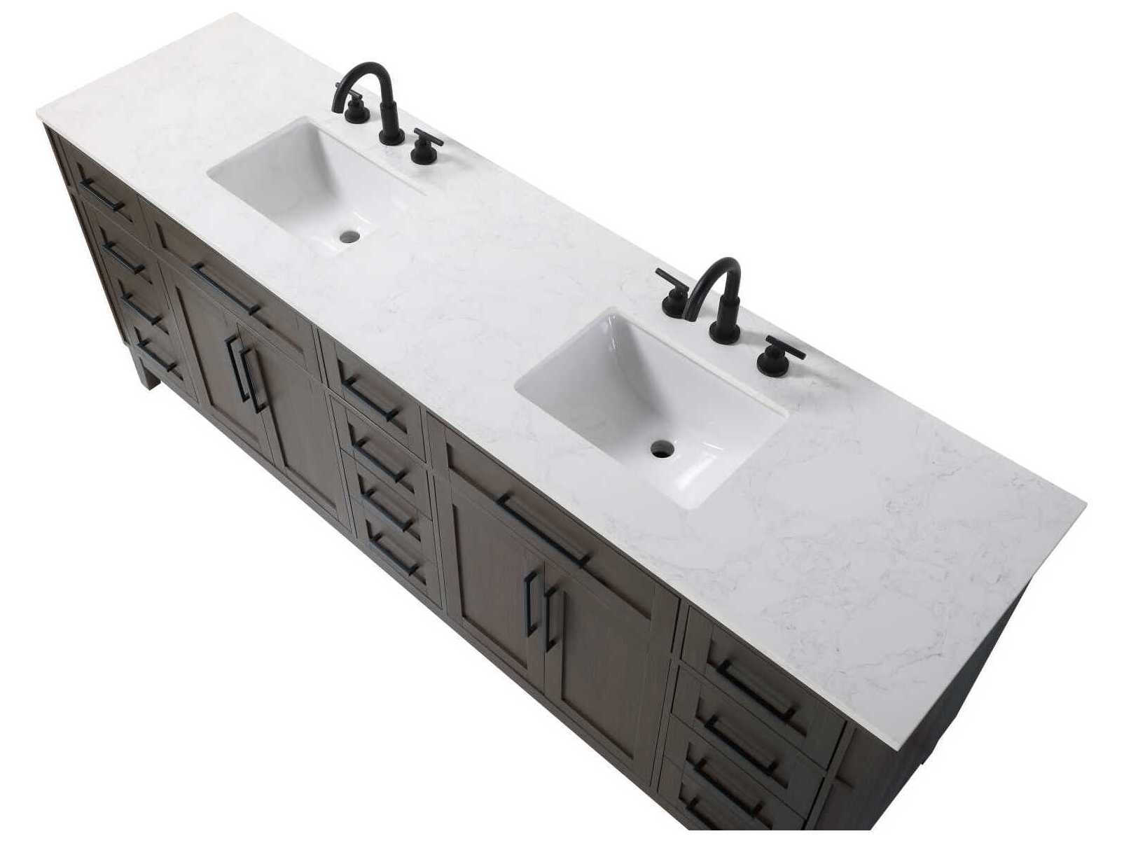 Elegant Lighting Virginia 84" Mocha Brown Vanity